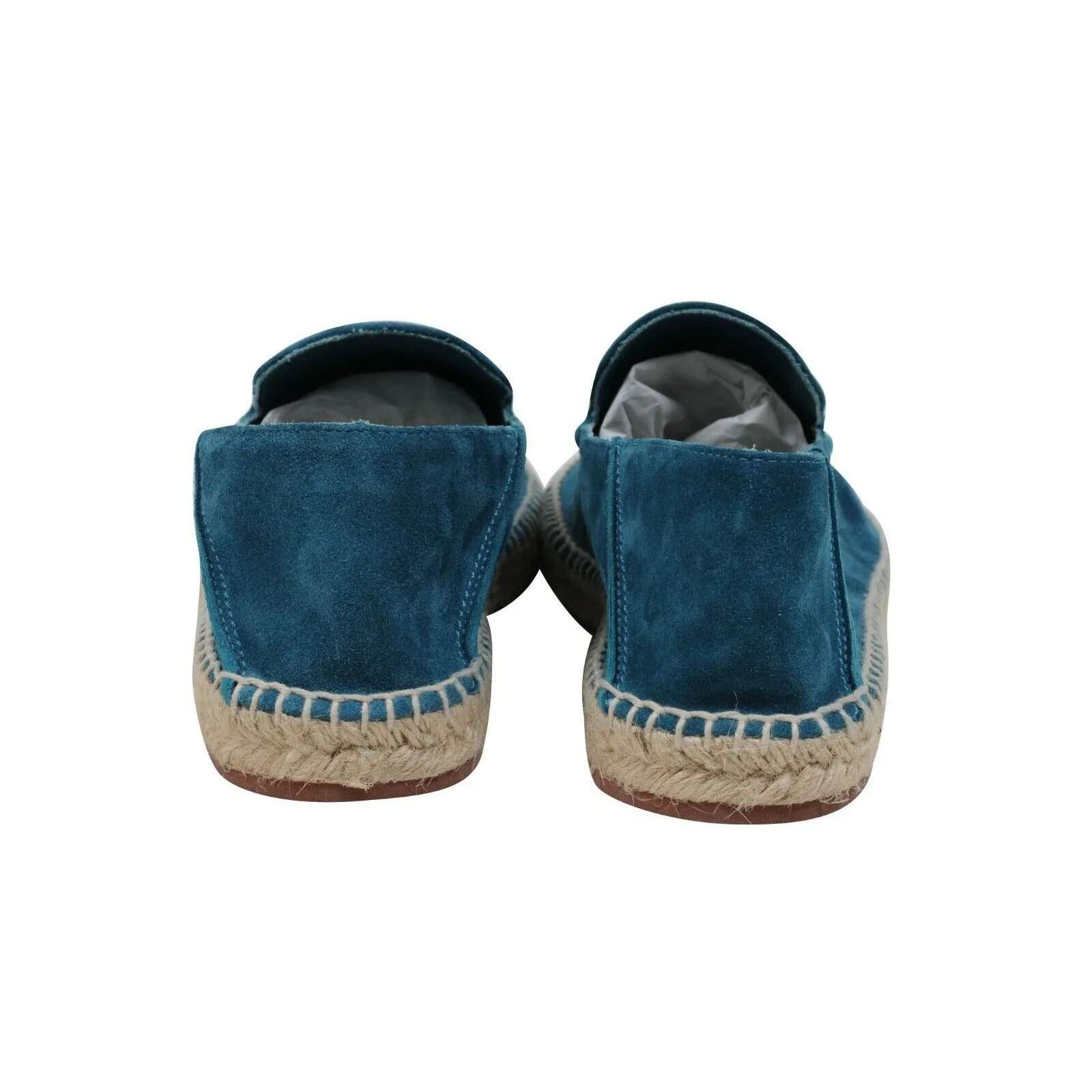 Teal Blue Suede Seaside Walk Espadrilles