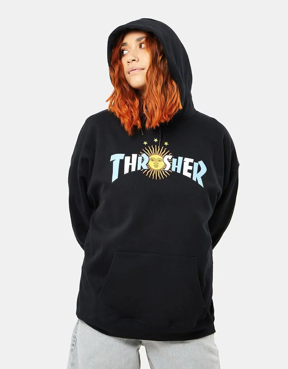 Thrasher Argentina Estrella Pullover Hoodie - Black