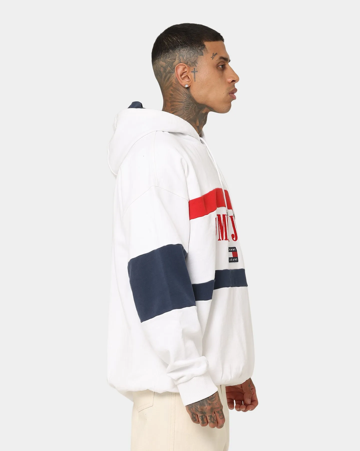 Tommy Jeans Skater Archive Block Hoodie White