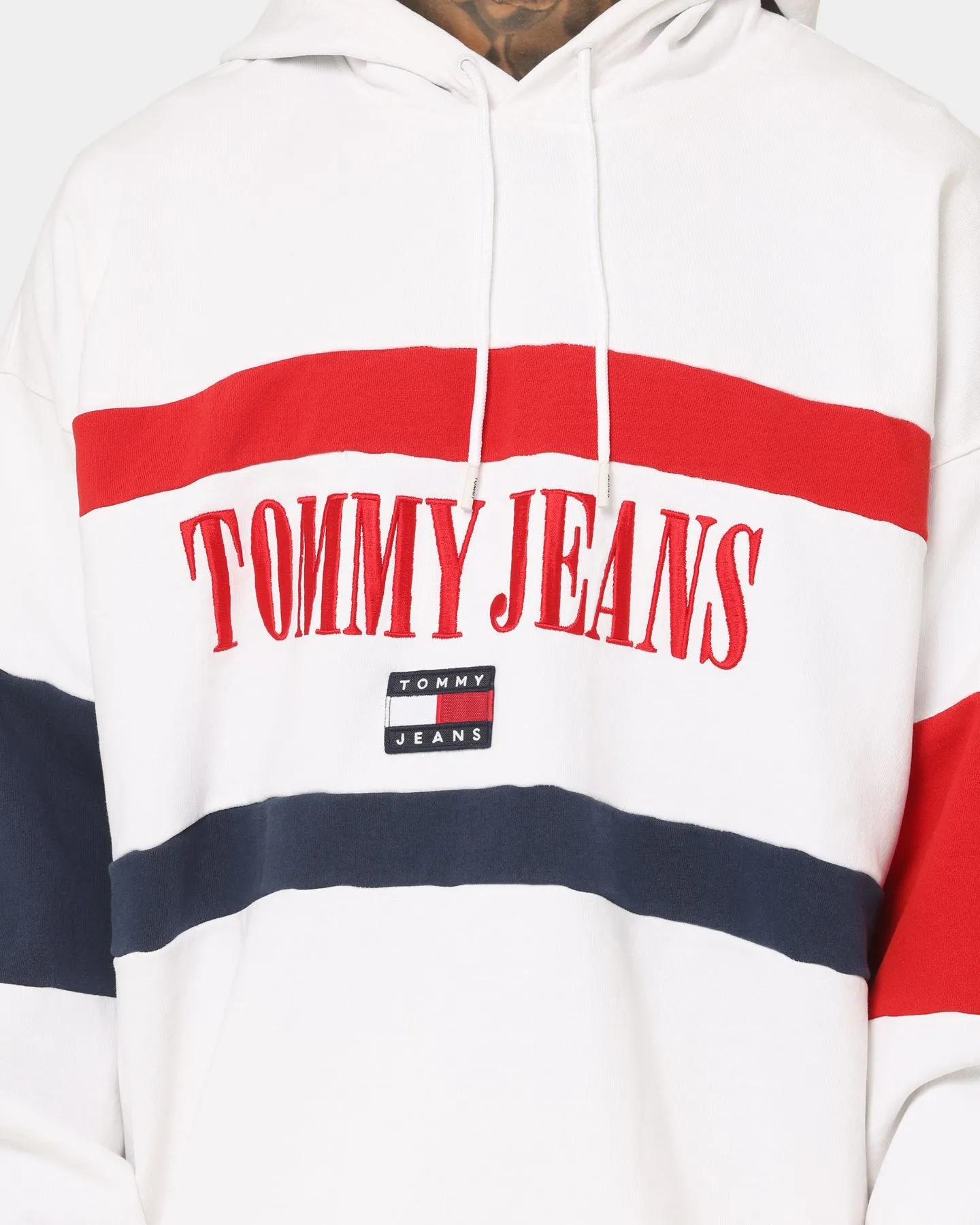 Tommy Jeans Skater Archive Block Hoodie White