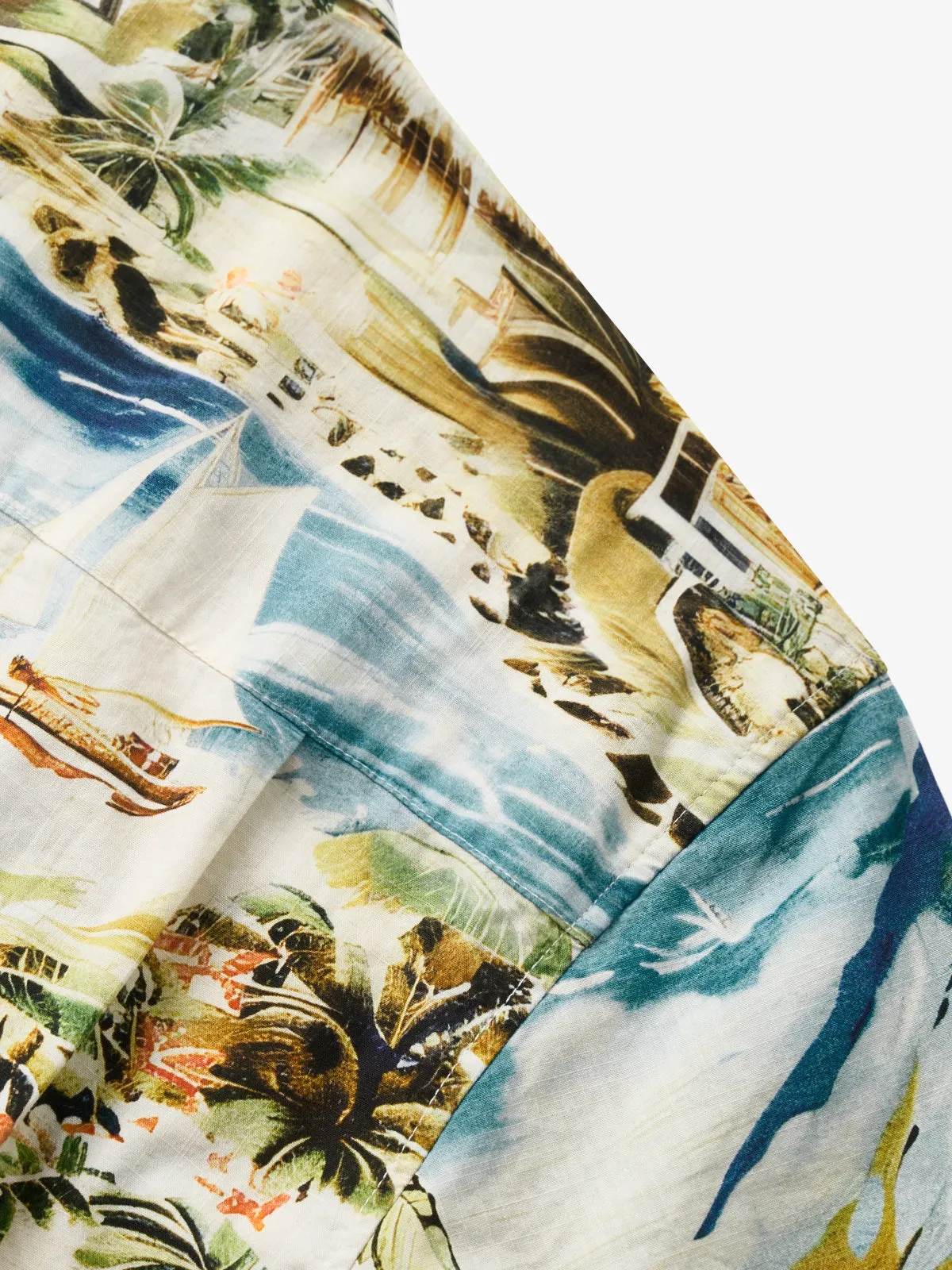 Tranquil Tropical Island Life Cotton Shirt