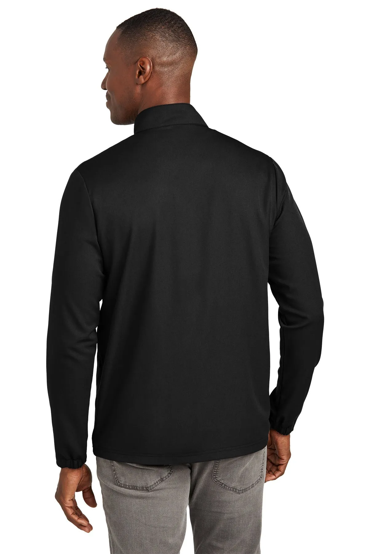 TravisMathew Balboa Chest Stripe Custom 1/4-Zips, Black