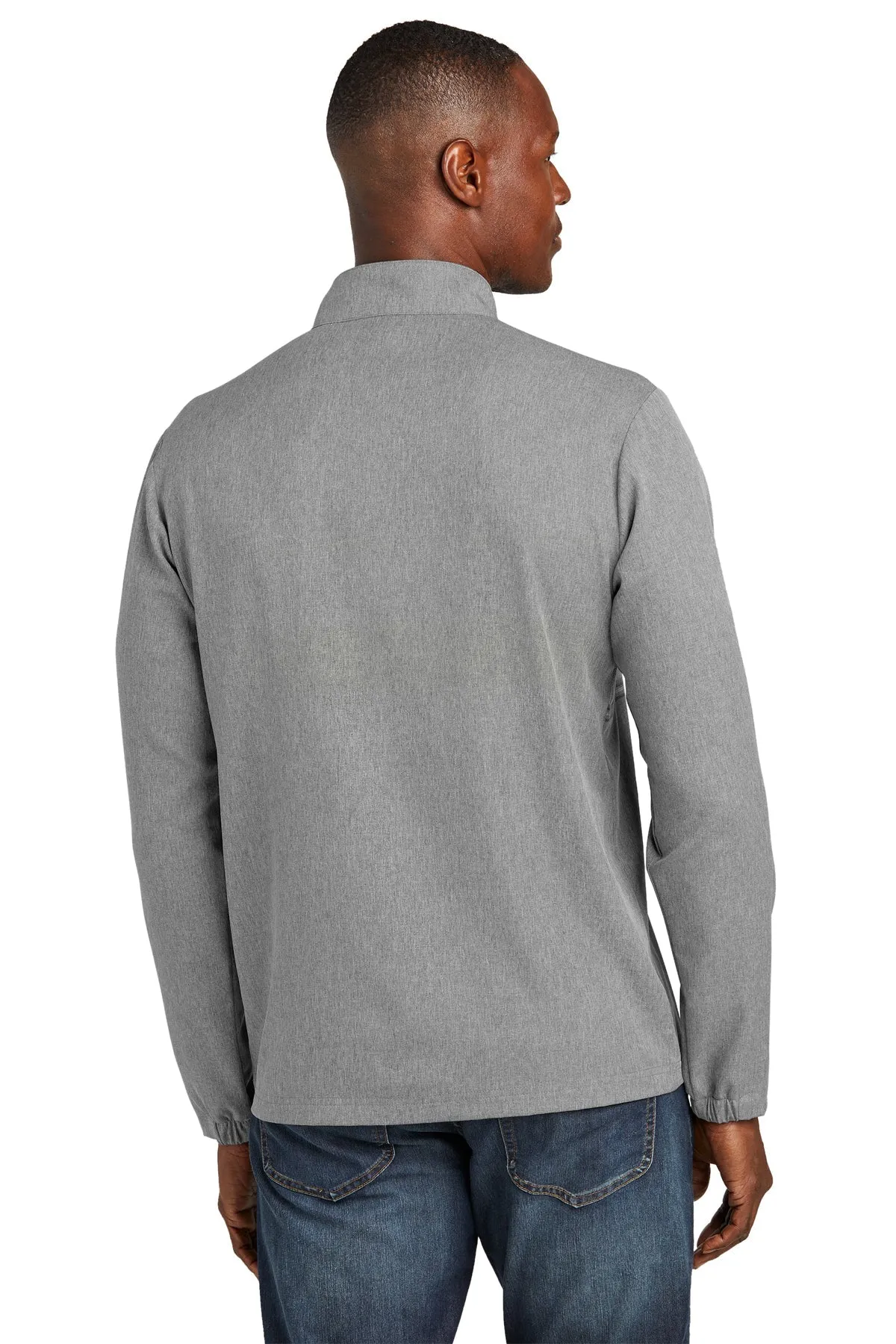 TravisMathew Balboa Chest Stripe Custom 1/4-Zips, Dark Grey Heather