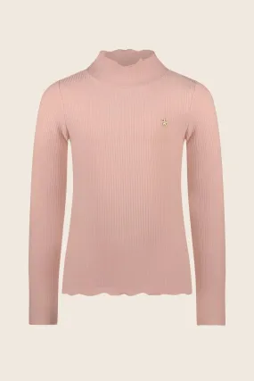 Tween Tops | Eef Mock Neck Top in Light Pink | Like Flo