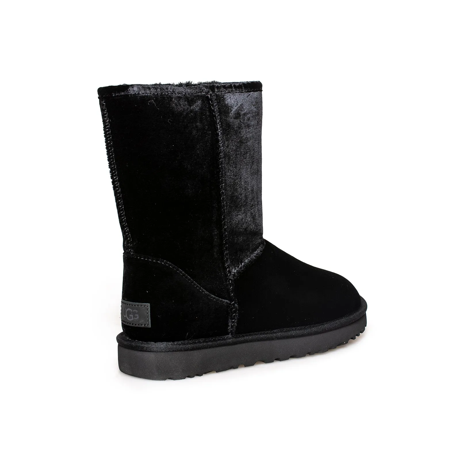 UGG Classic Short II Velvet Black Boots - Women's