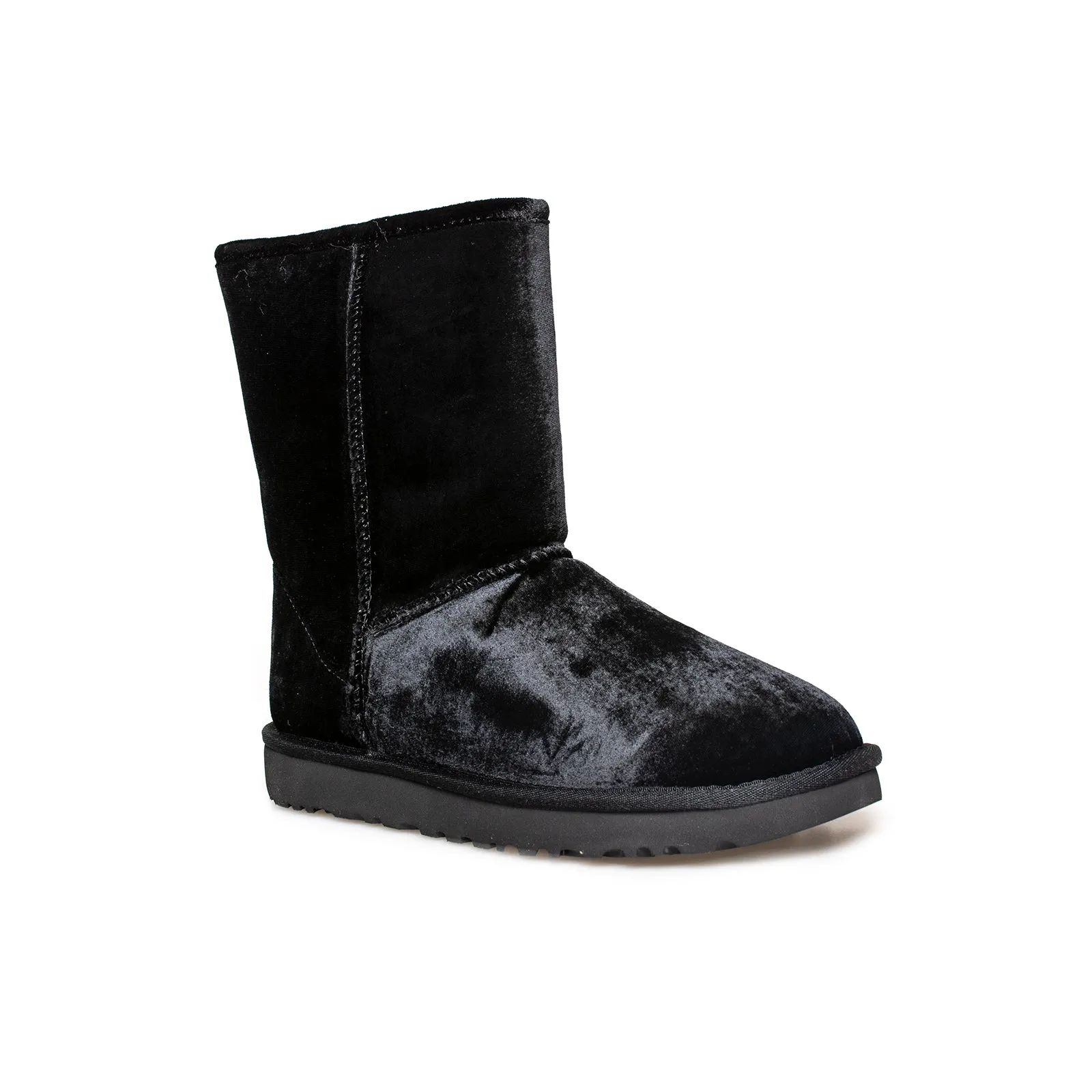 UGG Classic Short II Velvet Black Boots - Women's