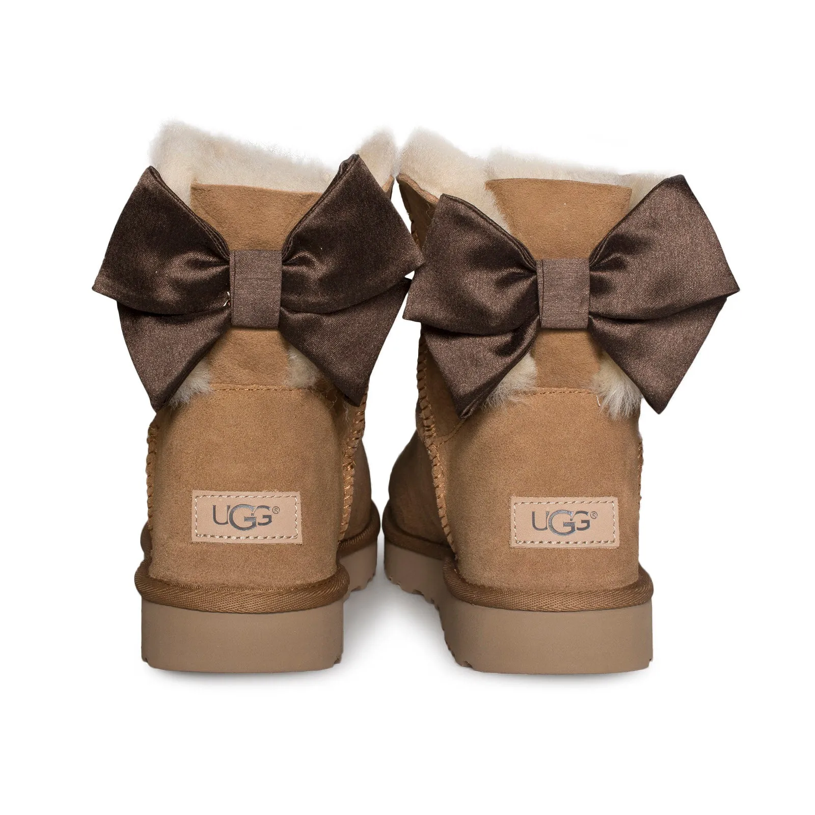 UGG Mini Bailey Bow II Glam Chestnut Boots - Women's