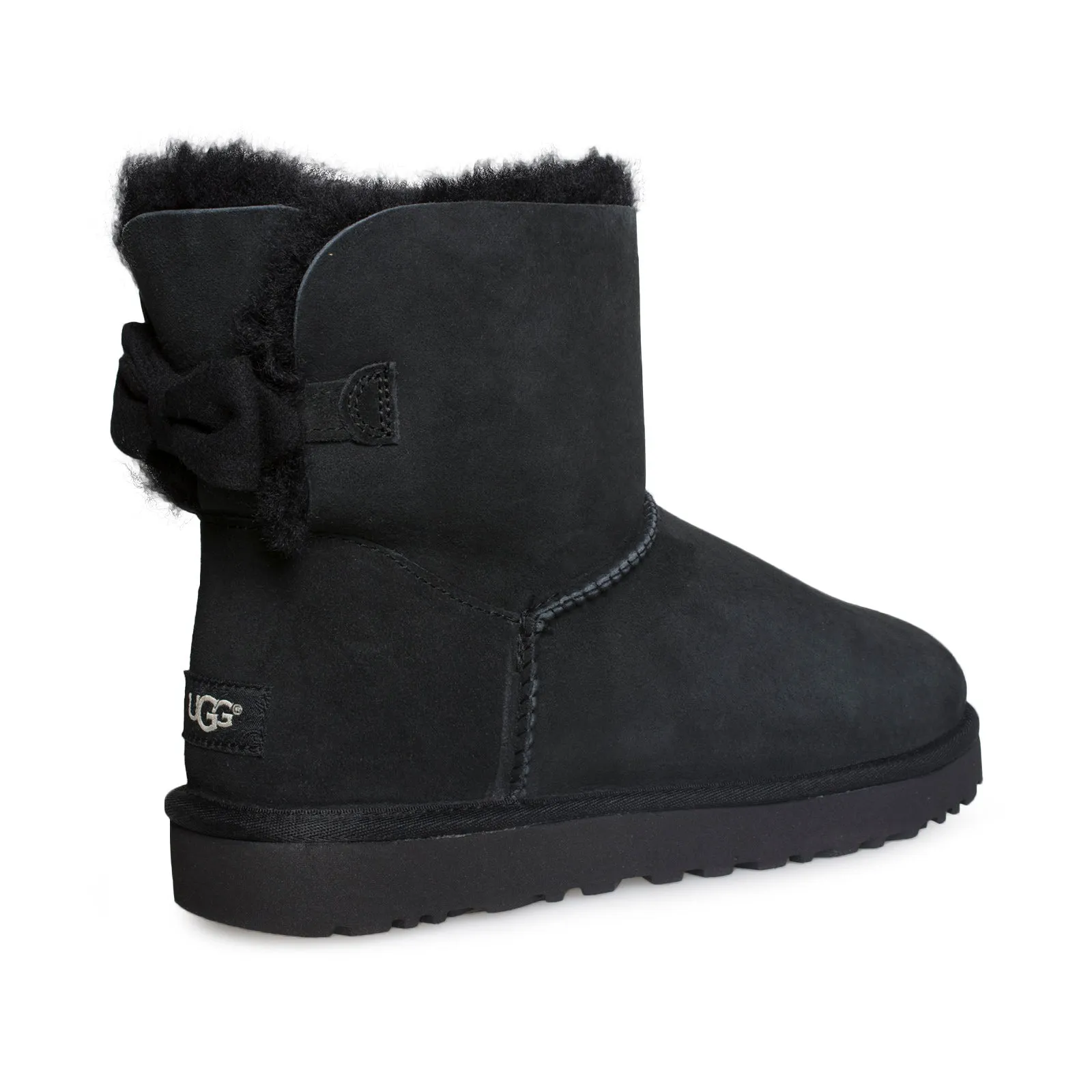 UGG Mini Brigette Bow Black Boots - Women's