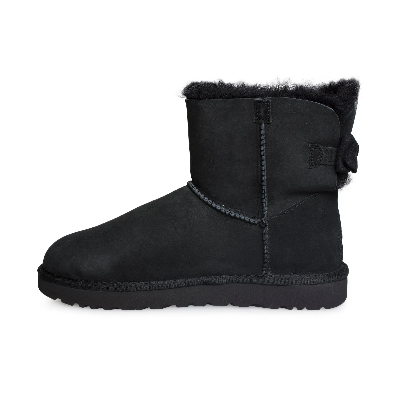 UGG Mini Brigette Bow Black Boots - Women's