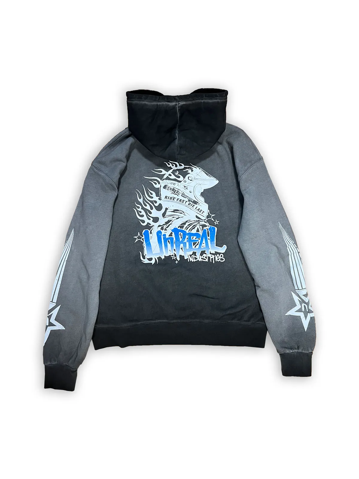 UNREAL RACING Hoodie Washed