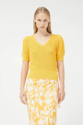 V-Neck Sweter - Yellow