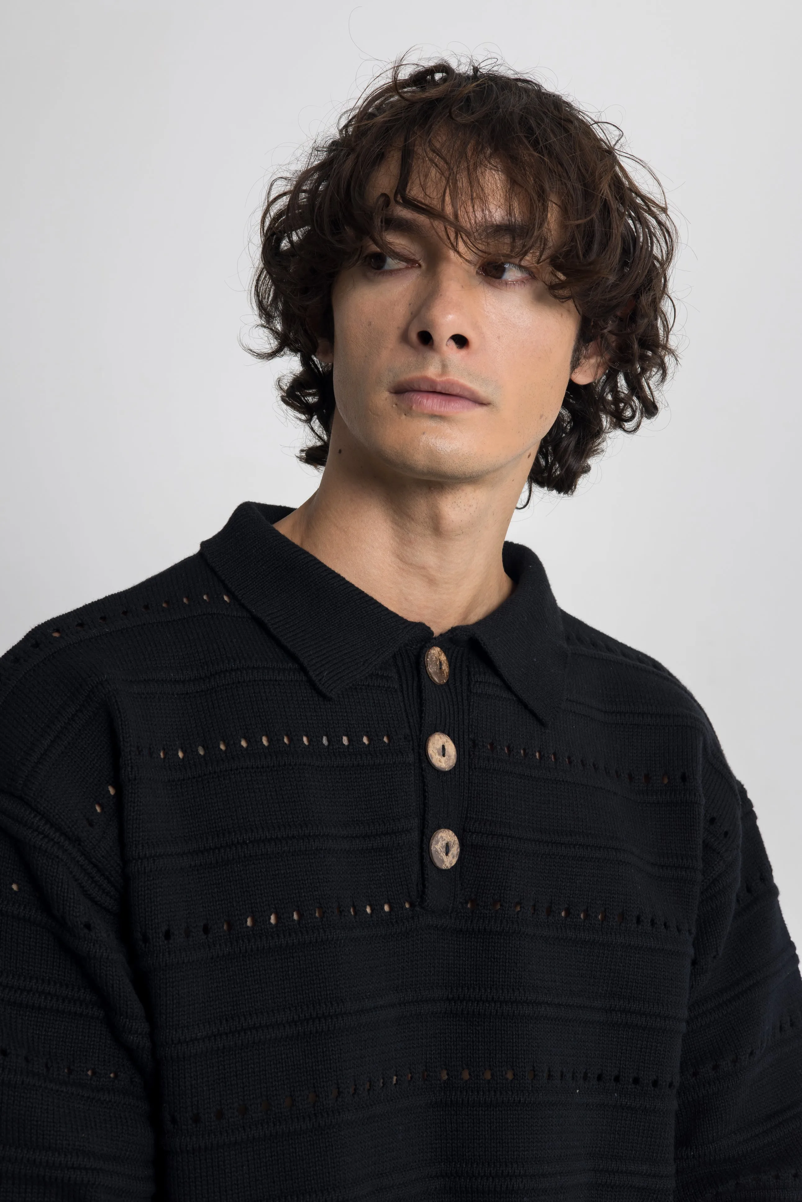 Vincent Knit Polo - Black