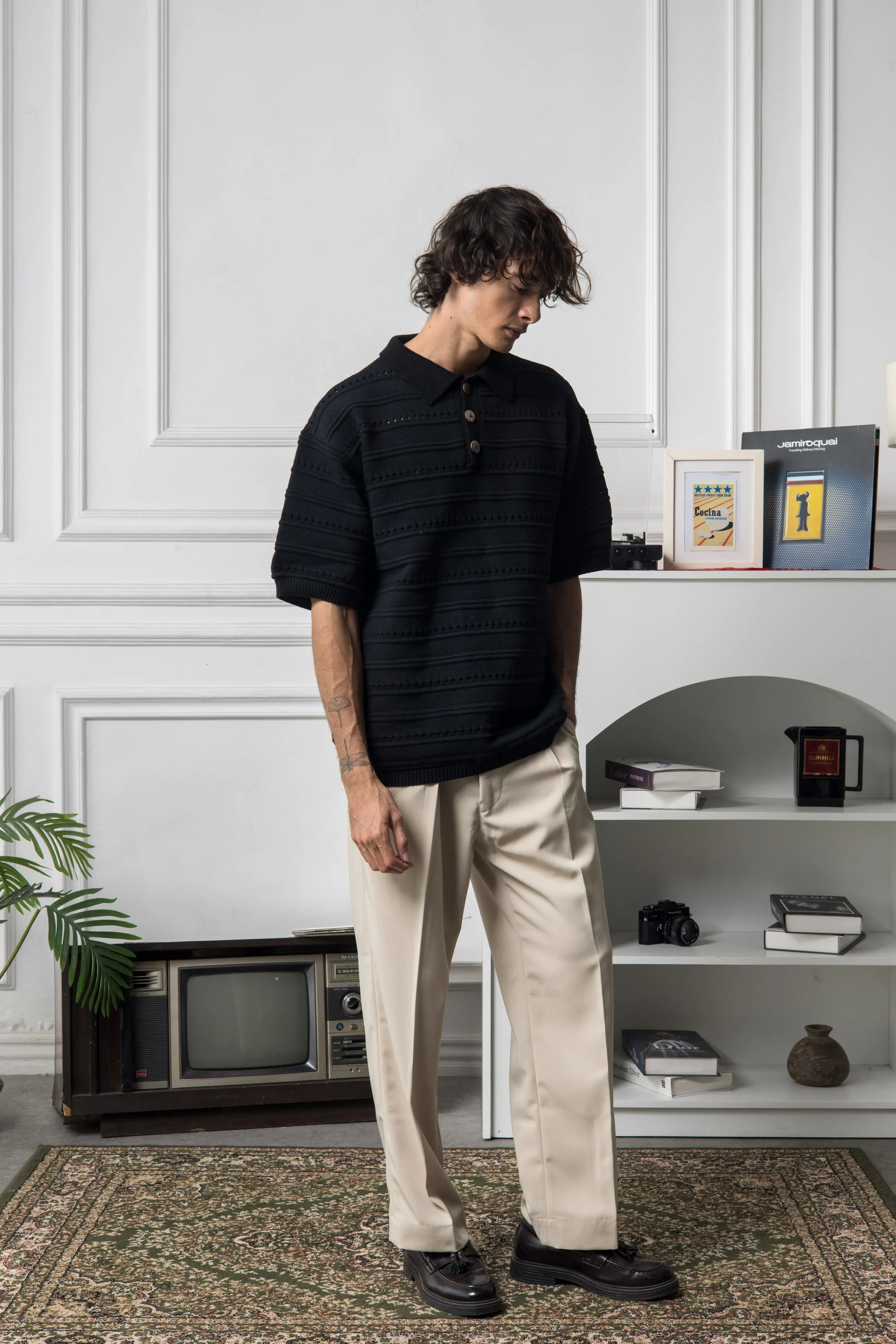 Vincent Knit Polo - Black