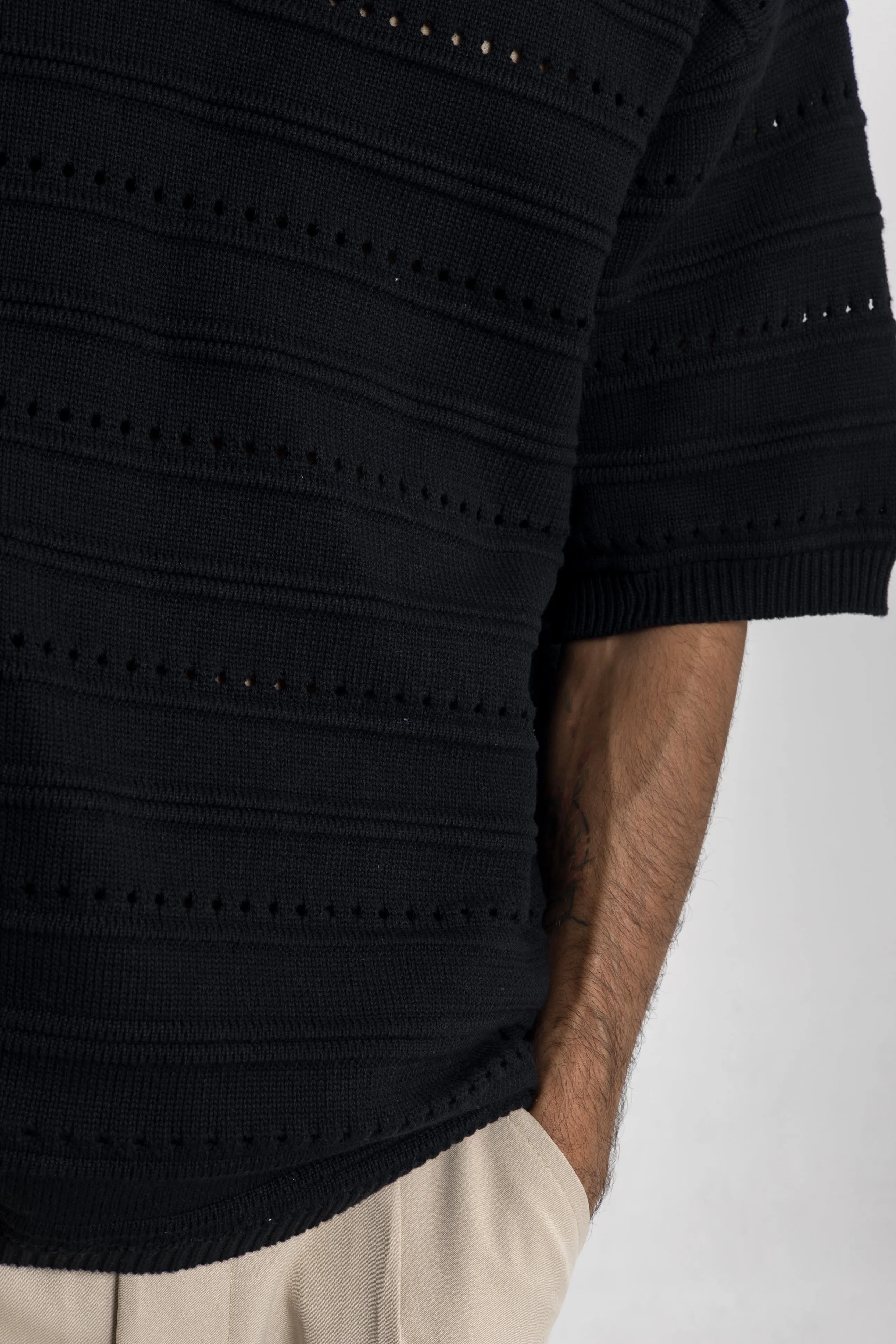 Vincent Knit Polo - Black