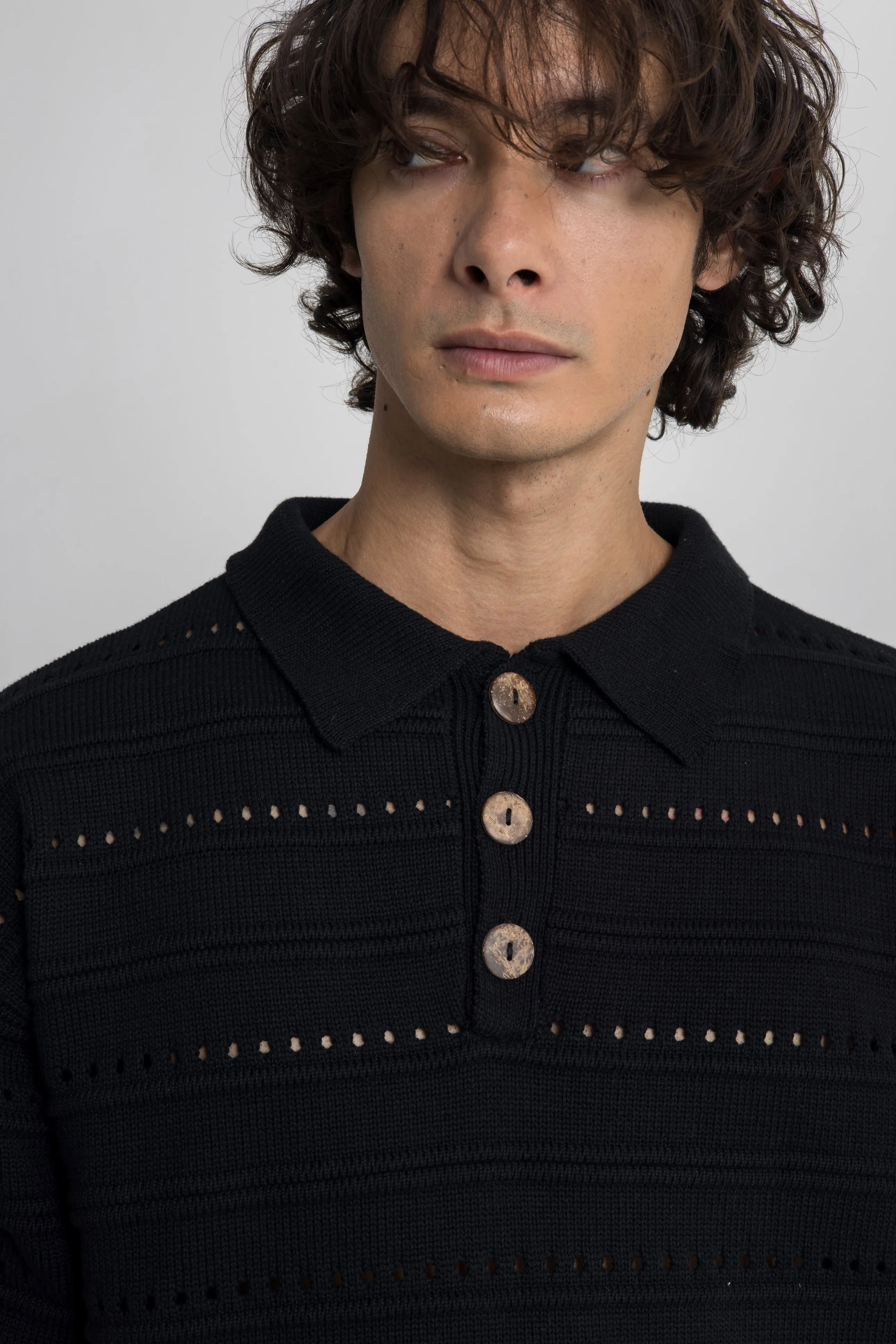 Vincent Knit Polo - Black