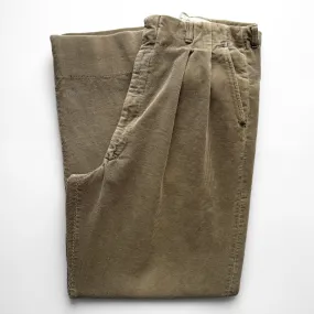 Vintage 1950s Faded Green Heavy Corduroy Workwear Pants