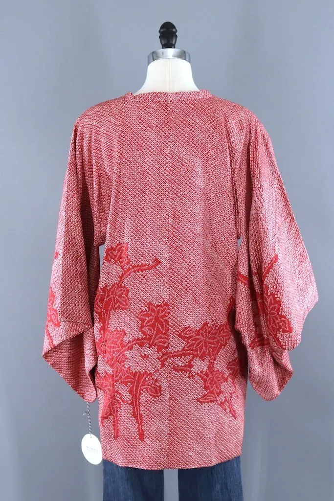 Vintage Watermelon Silk Kimono Jacket