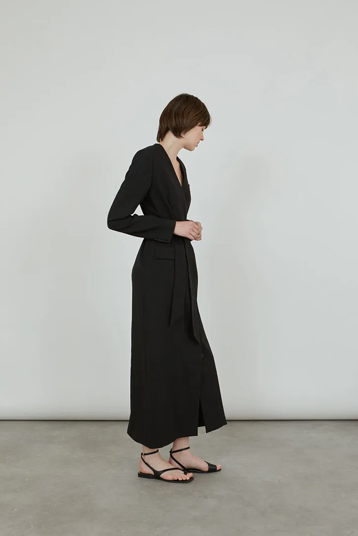 Virginia blazerdress | Black - Virgin wool