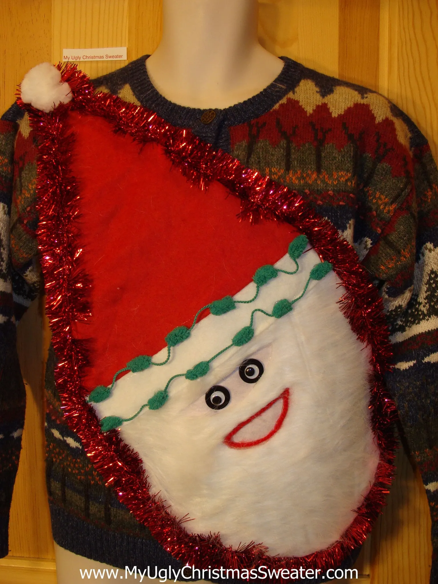 Wacky Santa Ugly Christmas Sweater 2sided Design