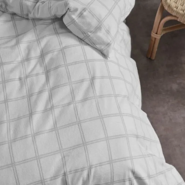 Westley Silver Flannelette Quilt Cover Set by Linen House