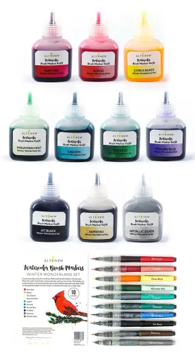 Winter Wonderland Watercolor Brush Markers & Refill Bundle