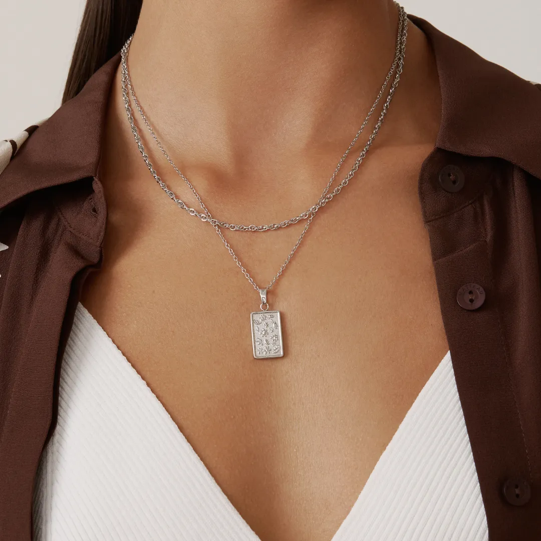 Work of Art Necklace - Silver